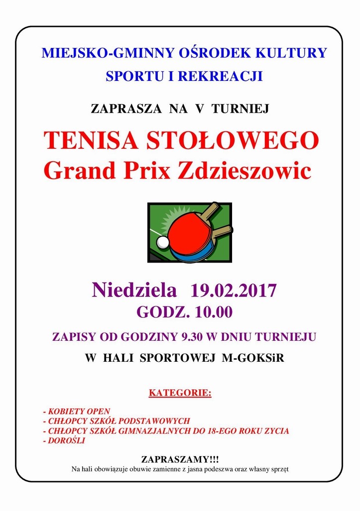 zawody tenis 2017
