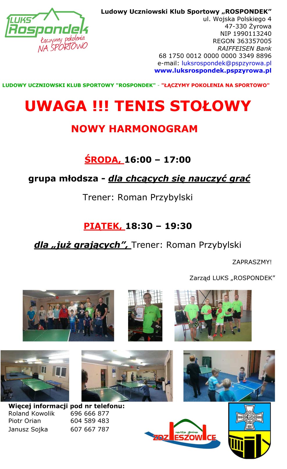 zmiana tenis